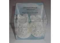 Boxed Crochet Memorial Angel Shoes